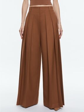Alice + Olivia Brown Simon Palazzo Trouser